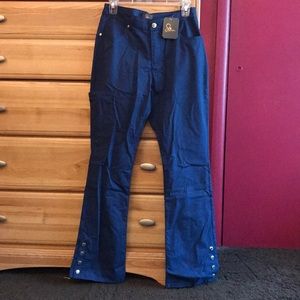 Jaanu navy blue scrub pants with buttons